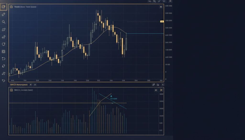 MACD crossover indicating bullish and bearish reversal signals