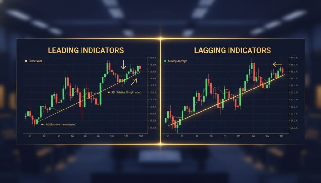 Comparison between leading and lagging forex indicators