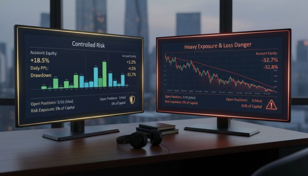 Comparison of low-risk and high-risk forex trading approaches