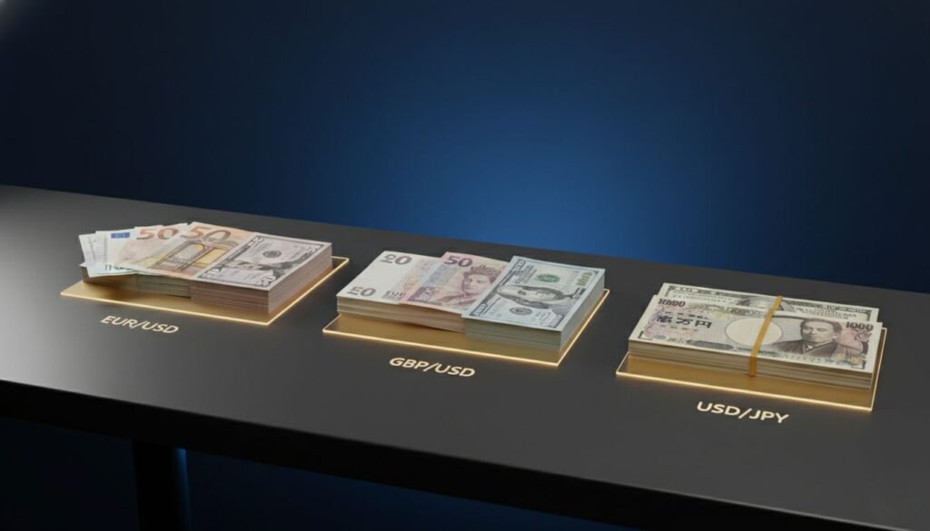 Major retail forex currency pairs comparison – EUR/USD, GBP/USD, USD/JPY liquidity and volatility