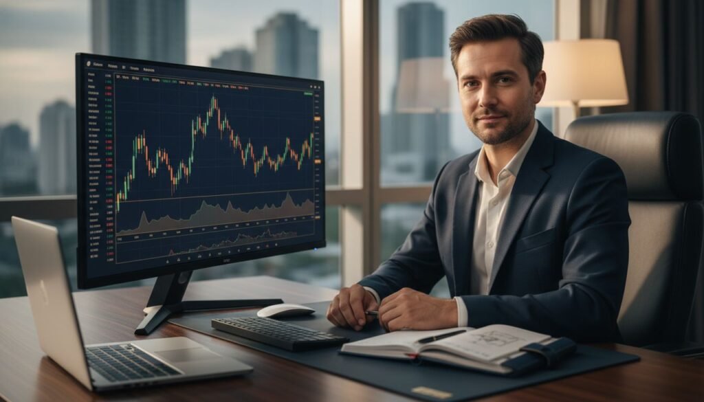 Confident trader following a structured forex framework